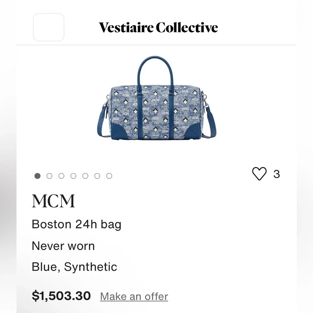 “SOLD!” MCM Medium Duffle Boston Bag - Picture 2 of 6